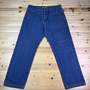 Southpole Jeans Mens 34x30 Relaxed Straight Leg Medium Wash Denim Blue Jeans